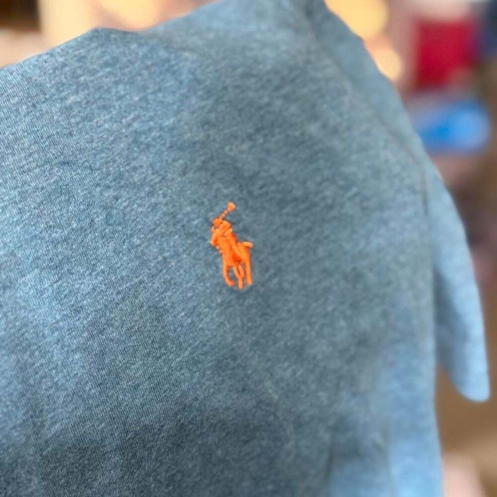 Polo Ralph Lauren Blue V-Neck T-Shirt Size M